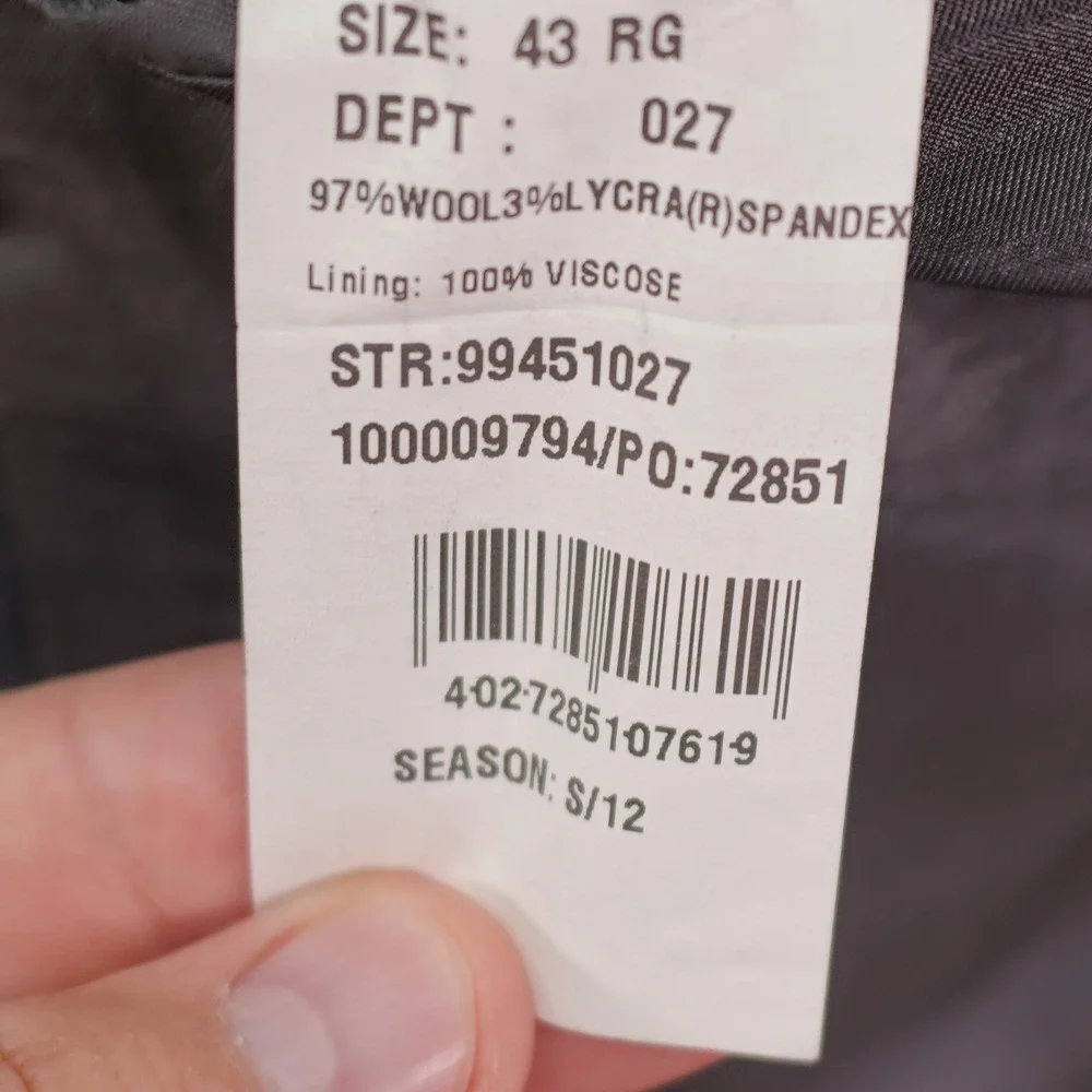 Brooks Brothers 346 Stretch‎ Gray Wool Blazer 40R 2 Button Tagged 43R